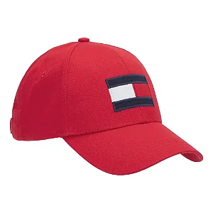 Bonè Masculino Tommy  Hilfiger  Big Flag-Vermelho ABAMOAMO4508