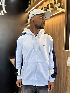 Moletom Masculino Lacoste Colorblock-Azul/Branca/Azul Marinho