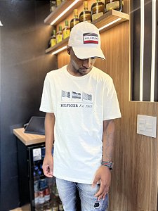 Camiseta Tommy Hilfiger Masculina-Off White XM07434720
