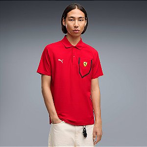 Polo Puma Masculino Scuderia  Ferrari Tech-Vermelha 637014
