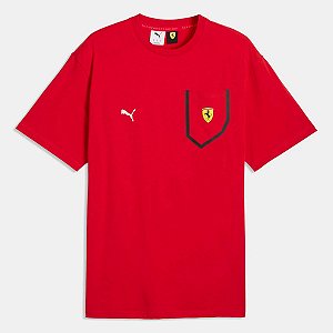 Camiseta Puma Masculina Ferrari Tech - Vermelha 636997