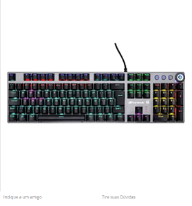 TECLADO GAMER MECÂNICO USB PRO K7 RGB 67702 - FORTREK