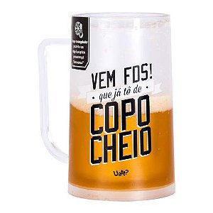 Caneco térmico chopp - copo cheio