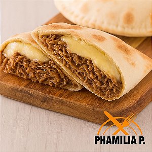 CALZONE MASSA BRANCA FILÉ 4 QUEIJOS