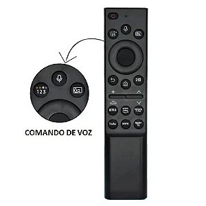 Controle Remoto TV Samsung com Comando de Voz, Netflix e PrimeVideo