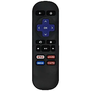 Controle Remoto Compatível com Receptor Aoc Roku Streaming Hbo Netflix