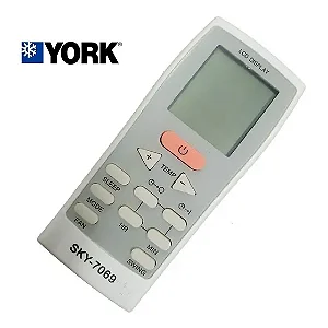 Controle Remoto Compatível com Ar Condicionado York GZ-12A-E1