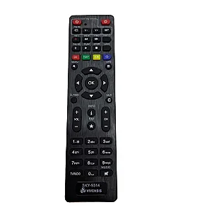 Controle Remoto Compatível com Receptor Parabólica Digital Vivensis Tv HD Sat Vx10