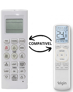 CONTROLE REMOTO SPLIT ELGIN INVERTER ECO DREAM 9 À 36.000 BTUS - KKG36A-C12 - HIFI/QI