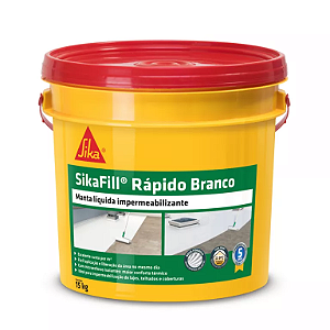 Impermeabilizante para lajes e Placas Cimentícias - SikaFill Rapido branco BR - Bd 15kg