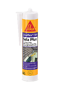 Selante adesivo/elástico para calhas, pingadeiras, alumínio e PVC - Sikaflex 101 Sela Plus - Cinza