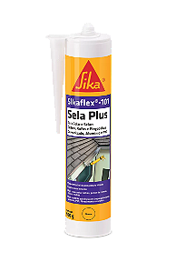 Selante adesivo/elástico para calhas, pingadeiras, alumínio e PVC - Sikaflex 101 Sela Plus - Branco