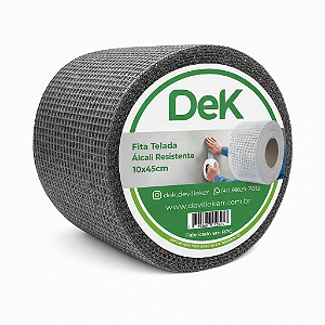 Fita fibra de vidro para juntas (álcali resist.) 10cm x 45m Cinza