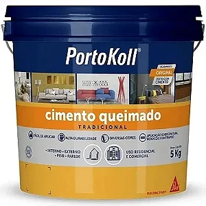 Cimento Queimado PortoKoll - Bd 5kg (Carbono)