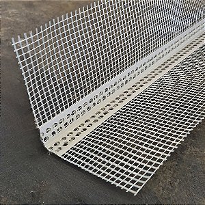 Cantoneira PVC com Tela de Fibra de Vidro - 2,50m