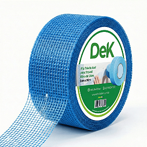 Fita Telada Azul Fibra de Vidro para Drywall 5cm x 90m