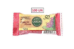 Mini Sabonete Glicerinado para Hotel 12g Canela Rosa cx 100 un