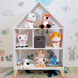 Estante Infantil Casinha 101cm Bobi