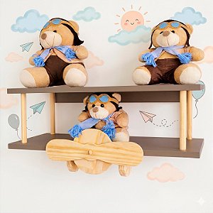 Prateleiras Modelo Avião 54cm Bobi