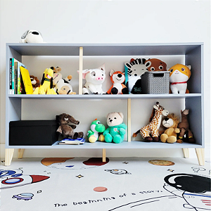 Estante Infantil Horizontal Madeira e MDF Bobi