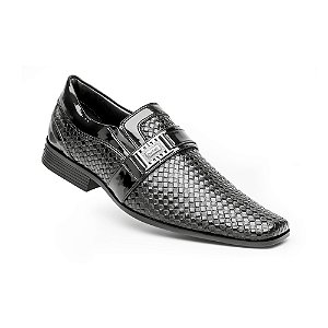 Sapato Masculino Social Comfort Malbec Alongado Preto 70194