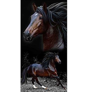 Toalha de Praia Aveludada Cavalo Brow Horses - Buettner