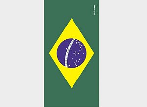 Toalha de Praia Estampada Bandeira do Brasil 01 Aveludada - Buettner