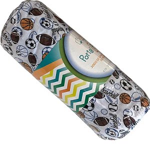 Jogo de Cama Solteiro 2 peças estampadas de Malha lençol com elástico estampado e fronha Baseball