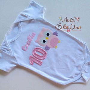Body Mesversario Corujinha Menina