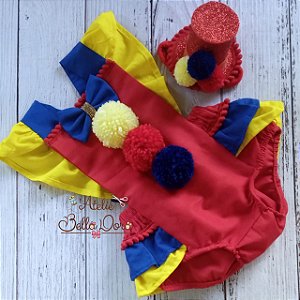 Romper Palhacinha - Circo Vermelho