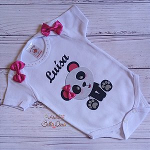 Body Mesversário Panda Menina