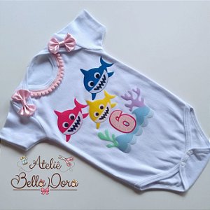 Body Mesversario Baby Shark Menina