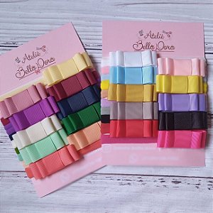 Kit com 20 faixinhas para bebê lacinho chanel médio