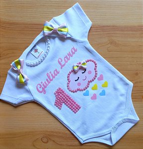 Body Chuva de amor Nuvem Menina