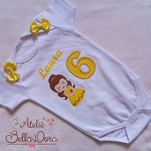 Body Mesversário Princesa Bela
