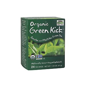Chá Organic Green Kick 24 sachês - Now Real Tea