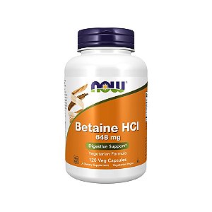 Betaine (Betaína) HCL 648mg - Now Foods