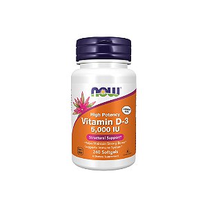 Vitamina D-3 5,000 UI 240 Softgels - Now Foods