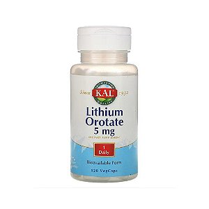 Lithium Orotate (Orotato de Lítio) 5mg 120 Cápsulas Veganas - KAL