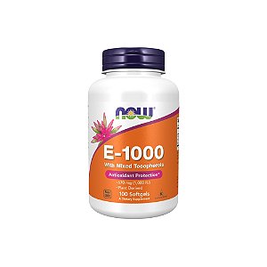 Vitamina E-1000 670mg com Tocoferóis Mistos 100 Softgels - Now Foods