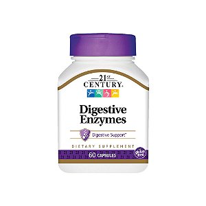 Digestive Enzymes (Enzimas Digestivas) 60 Cápsulas - 21st Century