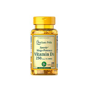 Vitamina D-3 10,000 Ui 100 Softgels - Puritan's Pride