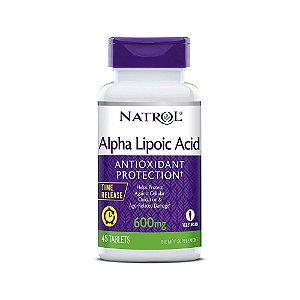Alpha Lipoic Acid (Ácido Alfa Lipóico) 600mg 45 Tabletes - Natrol