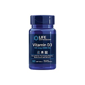 Vitamina D-3 5.000 UI 60 Softgels - Life Extension