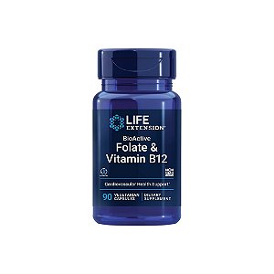 BioActive Folate & Vitamin B12 (Folato e Vitamina B12) 90 Cápsulas - Life Extension