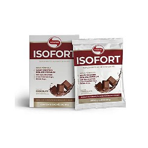 Whey Protein Isolado ISOFORT 15 sachês de 30g - Vitafor