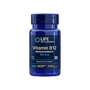 Vitamina B12 Metilcobalamina 500mcg 100 Veg Pastilhas - Life Extension