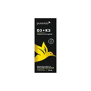 Vitamina D3 + K2 em gotas 20ml - Puravida