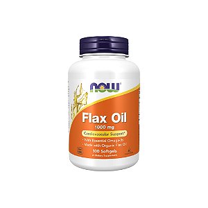 Flax Oil 1000mg (Óleo de Linhaça) 120 Veg Softgels - Now Foods