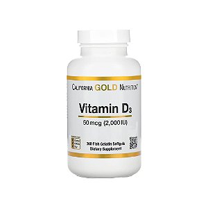 Vitamina D-3 2,000 Ui 90 Softgels - California Gold Nutrition
